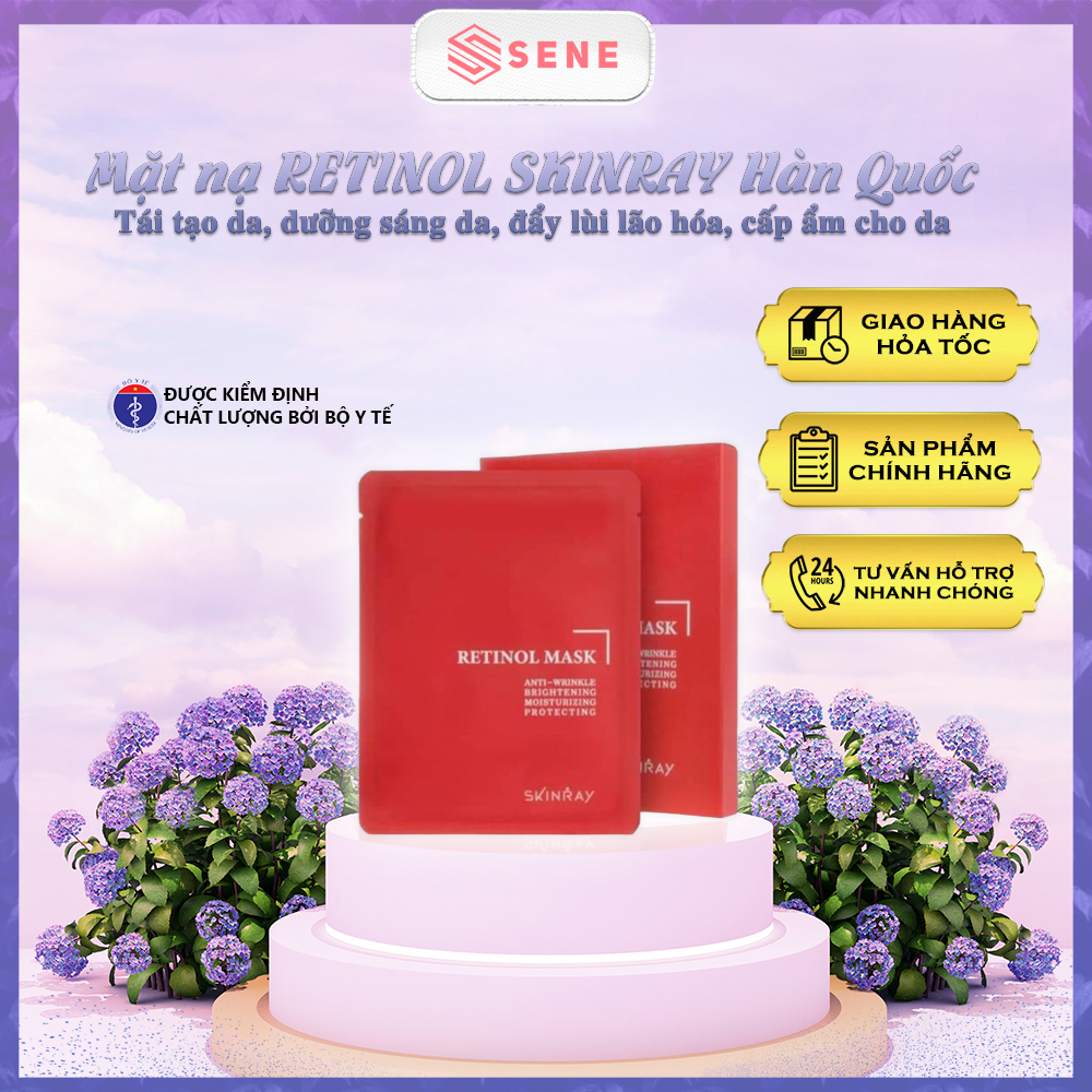 Mặt nạ RETINOL SKINRAY hàn quốc, tái tạo da, dưỡng sáng da, đẩy lùi lão hóa, cấp ẩm cho da - chính h