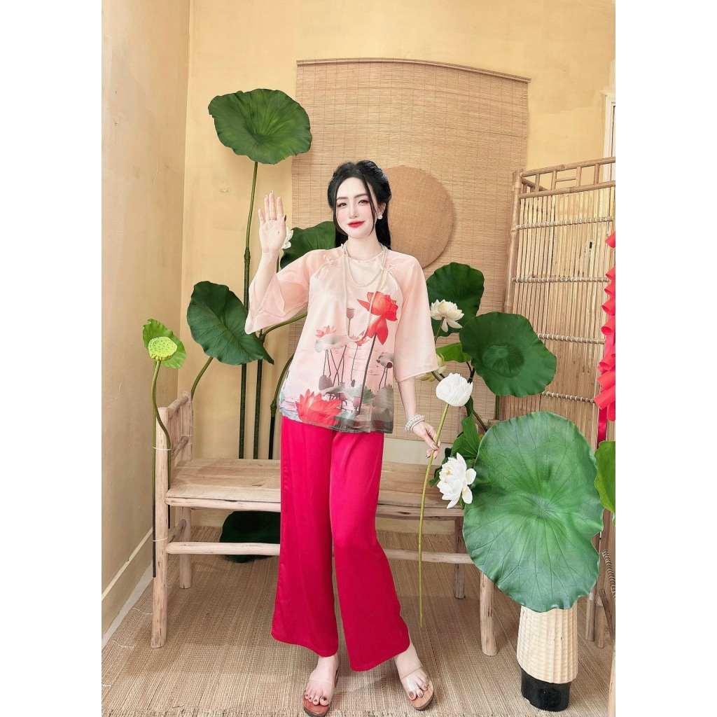 Lam tơ voan ánh kim 3D, thoáng mát, thoải mái khi mặc s1003 - Đồ ngủ xinh Vy Linh