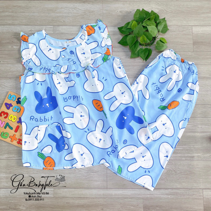 Đồ tole/lanh bé gái lửng size đại GAUBABYTOLE, loại 1 ít nhăn ít rút phù hợp cho các bé