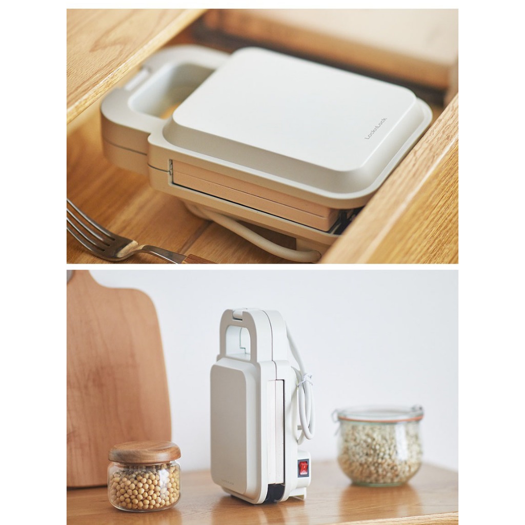 Máy Kẹp Nướng Bánh LocknLock Bianco Sandwich Maker EJB126IVY Màu ngà