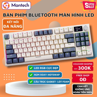 Bàn Phím Cơ Không Dây K86 PRO RGB - White Switch có Hotswap, Trang Bị Màn Hình LED Tùy Chỉnh Qua App