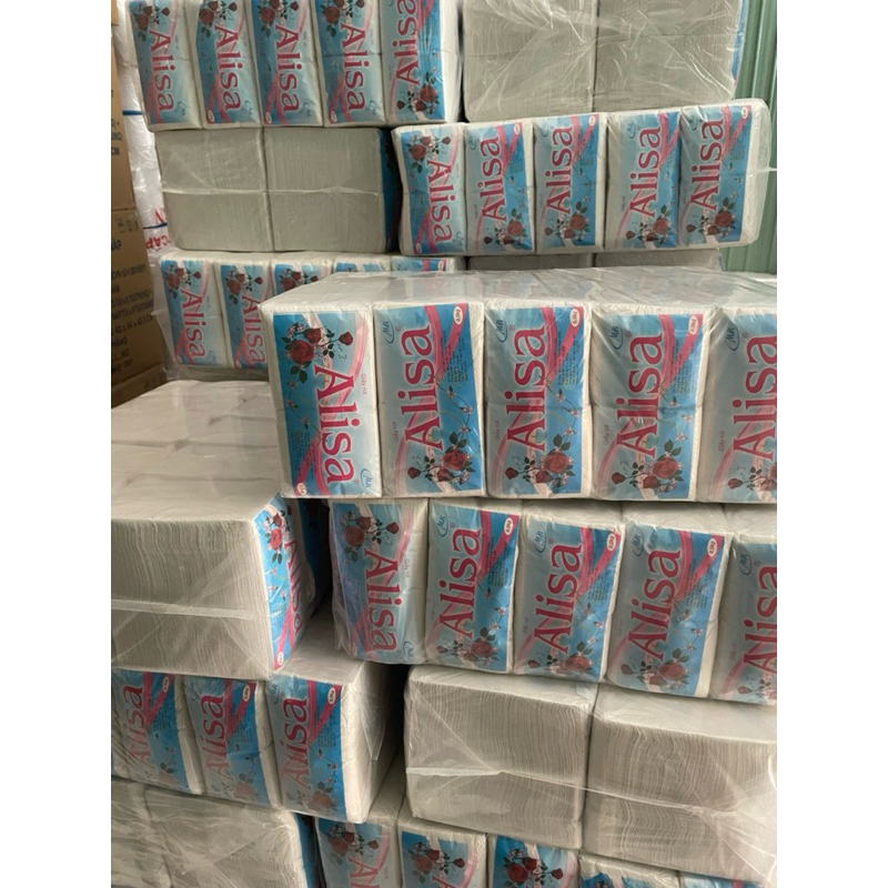 SỈ [ LÓC 10B] KHĂN GIẤY RÚT ALISA 2 ,GIẤY HOA MAI NẶNG , GIẤY O.4KG/GÓI . ALISA 2-4KG
