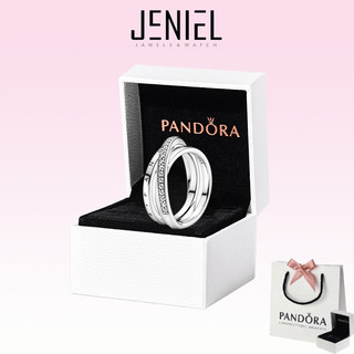 Nhẫn Pandora Crossover Pavé Triple Band Ring 8055SV