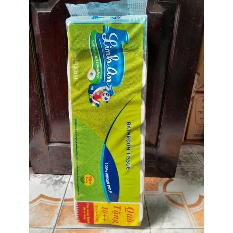 Giấy vệ sinh Linh An cao cấp cuộn không lõi 1,6 kg