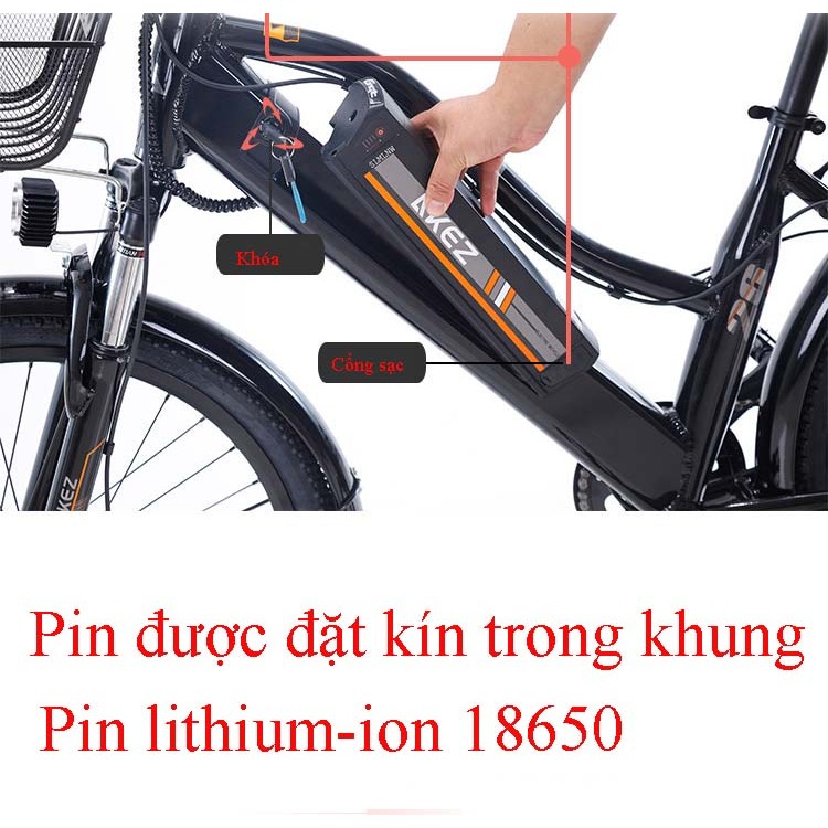 Xe đạp trợ lực điện mini AKEZ 36V10AH | BigBuy360 - bigbuy360.vn
