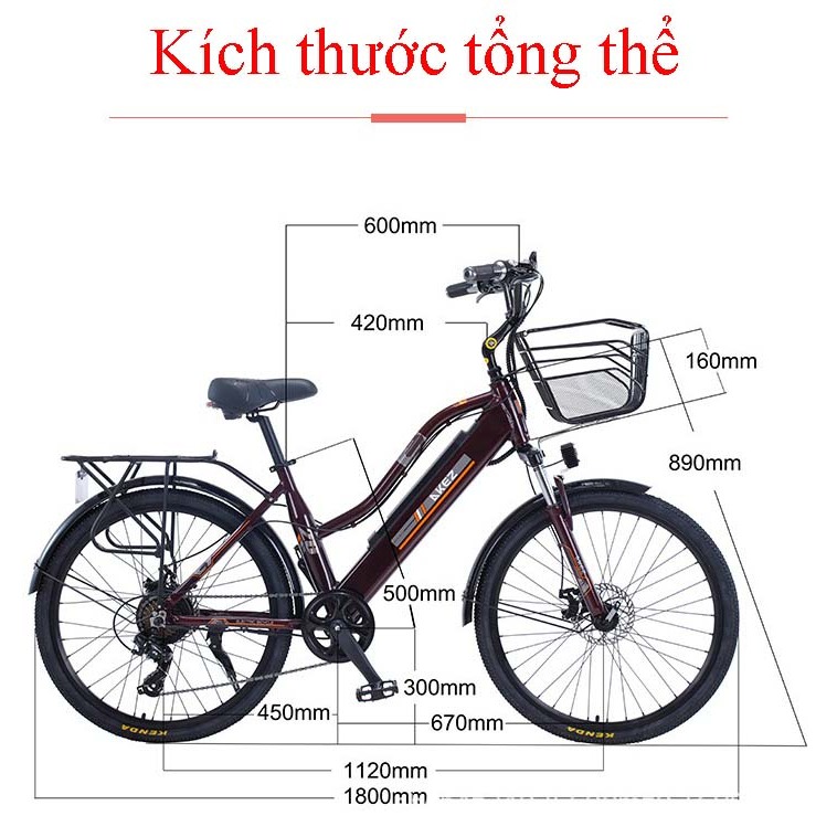 Xe đạp trợ lực điện mini AKEZ 36V10AH | BigBuy360 - bigbuy360.vn