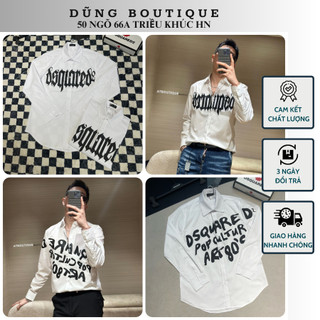 Áo Phông Nam Nữ DSQ In Hình Trước Ngực Chất Lụa Mềm Mịn Mặc Siêu Mát Phù Hợp đi Chơi đi Học