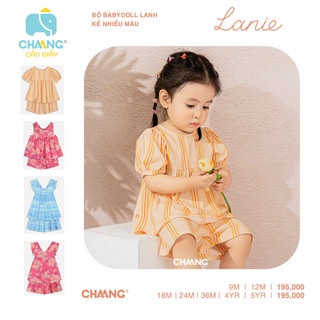 Chaang - Bộ cộc lanh bé gái SS2023D04 cho bé 6 tháng đến 5 tuổi |Quần áo Chaang chính hãng