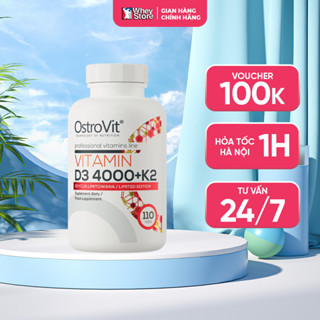 Hỗ Trợ Xương Khớp Ostrovit Vitamin D3 4000 + K2 Hũ 100/110 Viên Chính Hãng