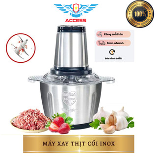 Máy xay thịt - cối xay thịt cối inox xay thực phẩm - máy xay đa năng cối inox 4 lưỡi