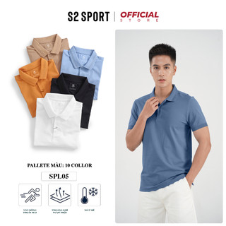 Áo Polo Nam S2 SPORT Áo thun nam trơn có cổ ngắn tay (10 màu) basic vải cotton CVC cao cấp co giãn 4 chiều - SPL05