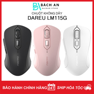  Chuột máy tính không dây giá rẻ DareU LM115G - Tặng Kèm Pin - Hàng Chính Hãng - Bảo Hành 24 Tháng 