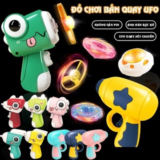 Đồ Chơi Chong Chóng Xoay bắn UFO sung bắn con quay có đèn LED Phát Sáng Vui Nhộn Cho Trẻ Em