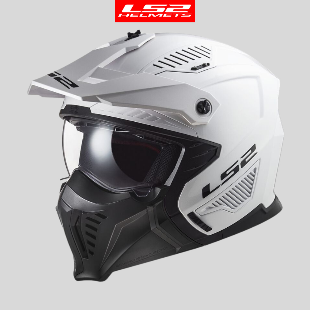 Mũ bảo hiểm 3/4 LS2 Drifter OF606 22.06 màu trơn có thể tháo cằm rời