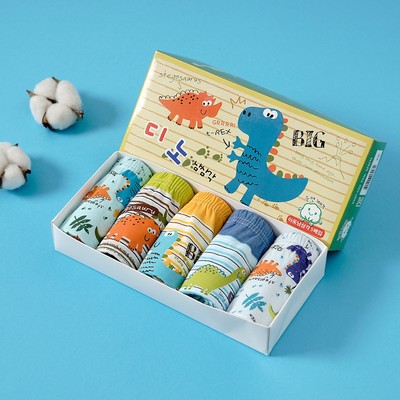 Combo 5 quần lót cho bé trai BabyloveGO Box quần sịp chíp boxer trẻ em chất cotton co giãn mềm mại