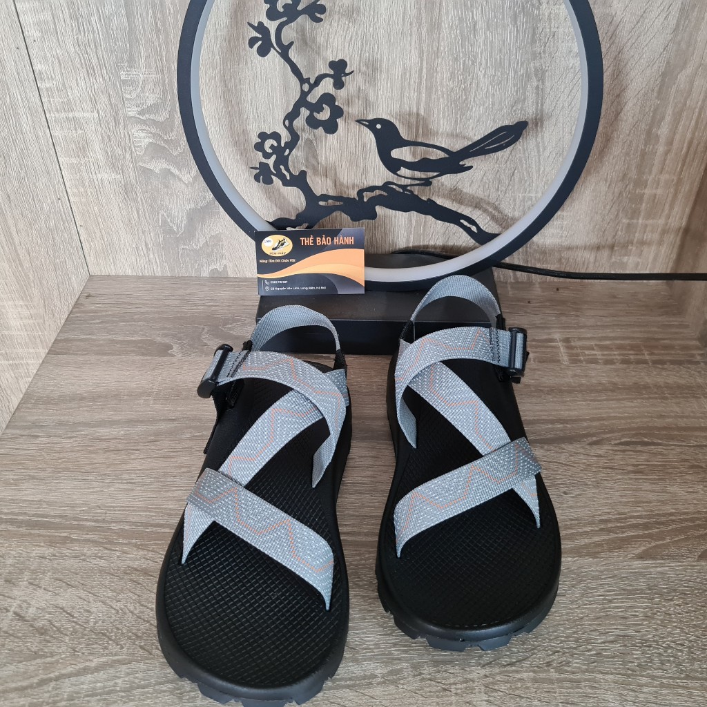 Giày Sandal Nam Chaco Mã TG09 Dép Chaco Quai Hậu Thời Trang Năng Động - Ghi Chỉ Cam Nhạt TG09