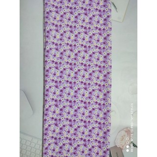 [HCM]2m Vải lụa lạnh hoạ tiết hoa lá nhỏ (1) - lụa Mango chính phẩm