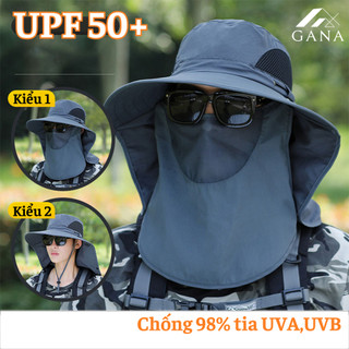 Mũ Tai Bèo, Mũ chống nắng nam vành rộng kèm khẩu trang che cổ, thích hợp câu cá, du lịch, dã ngoại.