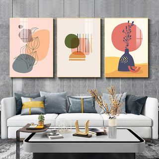 Bộ 3 tranh treo tường chất liệu canvas khung gỗ TT1422