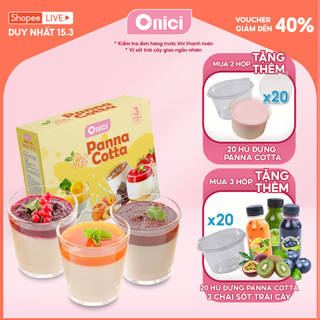 Set Panna Cotta vị đào socola dâu Bếp Của Mẹ Onici set nguyên liệu 500 Gram