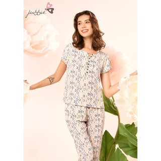 Bộ lửng cổ tròn xẻ trụ mặc nhà Lụa Jubbie 93238