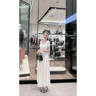 Đầm maxi cổ vuông tay con sang trọng viens store