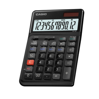 Máy Tính Công Thái Học Casio JE-12E (12 Số) Chính Hãng - Thiết Kế Nghiêng Chống Mỏi Tay Cho Kế Toán