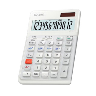 Máy Tính Công Thái Học Casio JE-12E (12 Số) Chính Hãng - Thiết Kế Nghiêng Chống Mỏi Tay Cho Kế Toán
