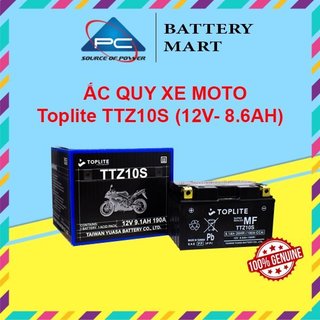 Ắc quy xe moto toplite ttz10s 12v - 8.6ah, dùng cho aprilia, bmw, honda, ktm, mv agusta, yamaha,...
