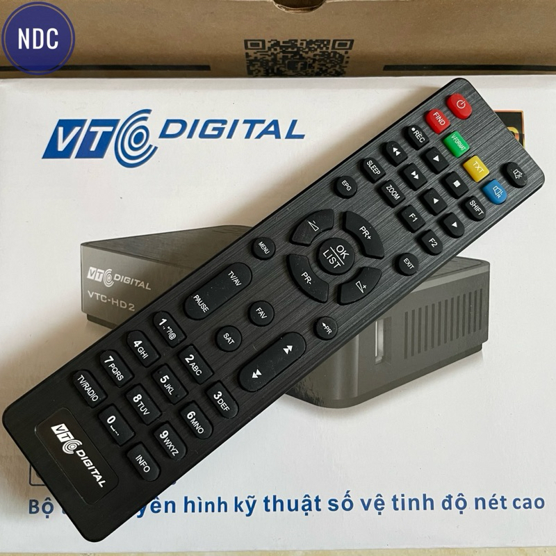 [CHÍNH HÃNG]Remote VTC HD2 Xịn Theo Đầu Chảo Vệ Tinh