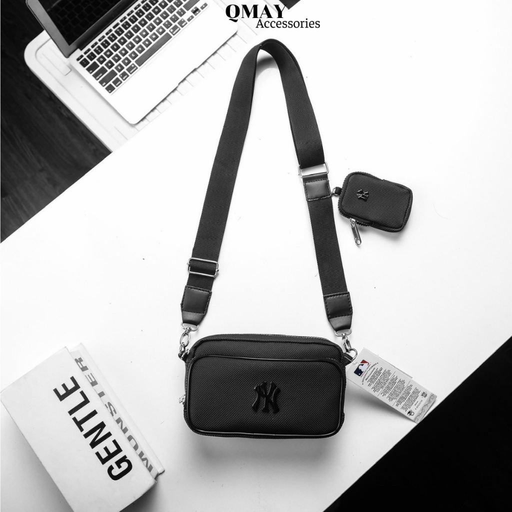 Túi Đeo Chéo MLB NY Dành Cho Cả Nam Và Nữ, Phong Cách Có Túi Tiddy Logo Kim Loại  Size | 20cm x 14cm x 7cm