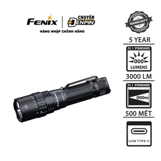 Đèn pin đặc chủng siêu sáng fenix pd40r v3.0 công suất 3000 lumens, 500 mét, công tắc xoay chỉnh chế độ, pin 5000mah.