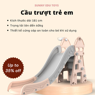 Cầu trượt trẻ em trong gia đình đa chức năng dài 181 cm