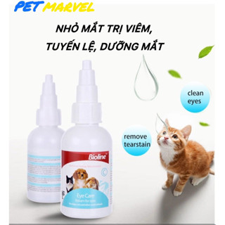 Nước nhỏ mắt và lau ố khóe mắt, viêm ố mắt cho chó mèo Eye Care Bioline - dung tích 50ml  5.0