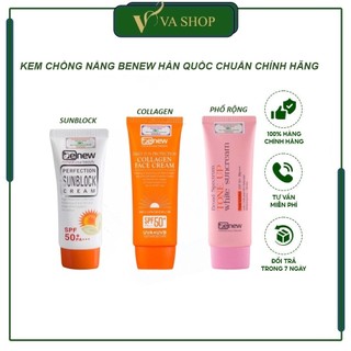 Kem chống nắng cao cấp dưỡng trắng nâng tone da Benew