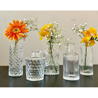Set 5 bình lọ thuỷ tinh mini phong cách Bắc Âu
