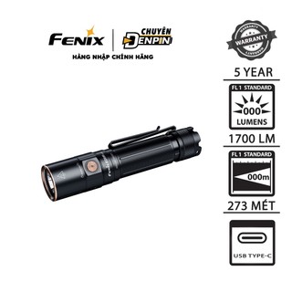 Đèn pin edc fenix e28r v2.0 nhỏ gọn, công suất 1700 lumens, chiếu xa 273 mét, pin 3400mah, có sạc type c trên đèn.
