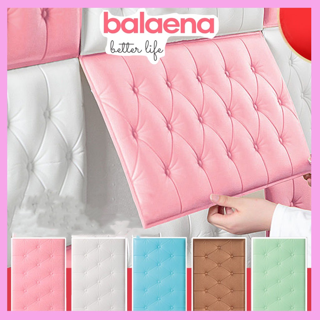 Thảm xốp 3D dán tường chống va chạm xinh xắn an toàn cho các bé, bảo vệ trang trí phòng ngủ cho bé tiện dụng Balaena