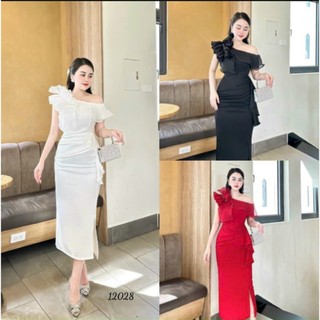 ĐẦM BODY DỰ TIỆC CỔ LỆCH VAI PHỐI TƠ GÂN NỮ TÍNH SANG CHÀNH TÔN DÁNG