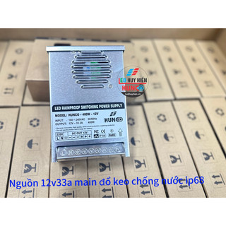 Nguồn led 12v 33a silicon đổ keo, vỏ sắt tem vàng (nguồn Led 12v 400w)