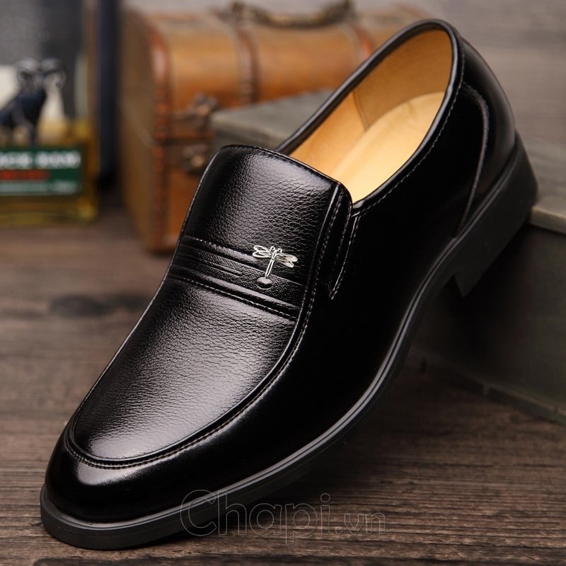 Giày tây nam da bò cao cấp tăng chiều cao 7 cm đế khâu 2 lớp , đế cao su non đi rất êm và mềm ( da bò nguyên tấm )
