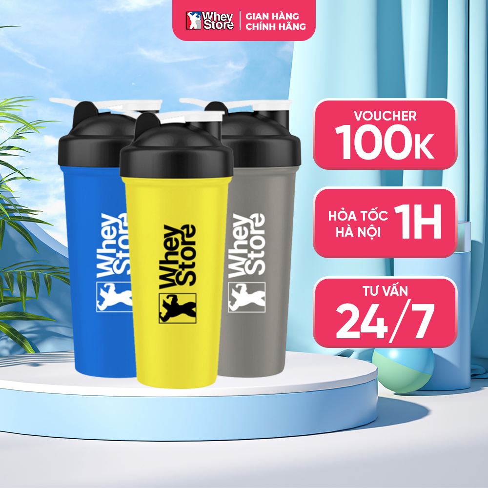 Bình Lắc 1 Ngăn 600ml WHEYSTORE Chính Hãng