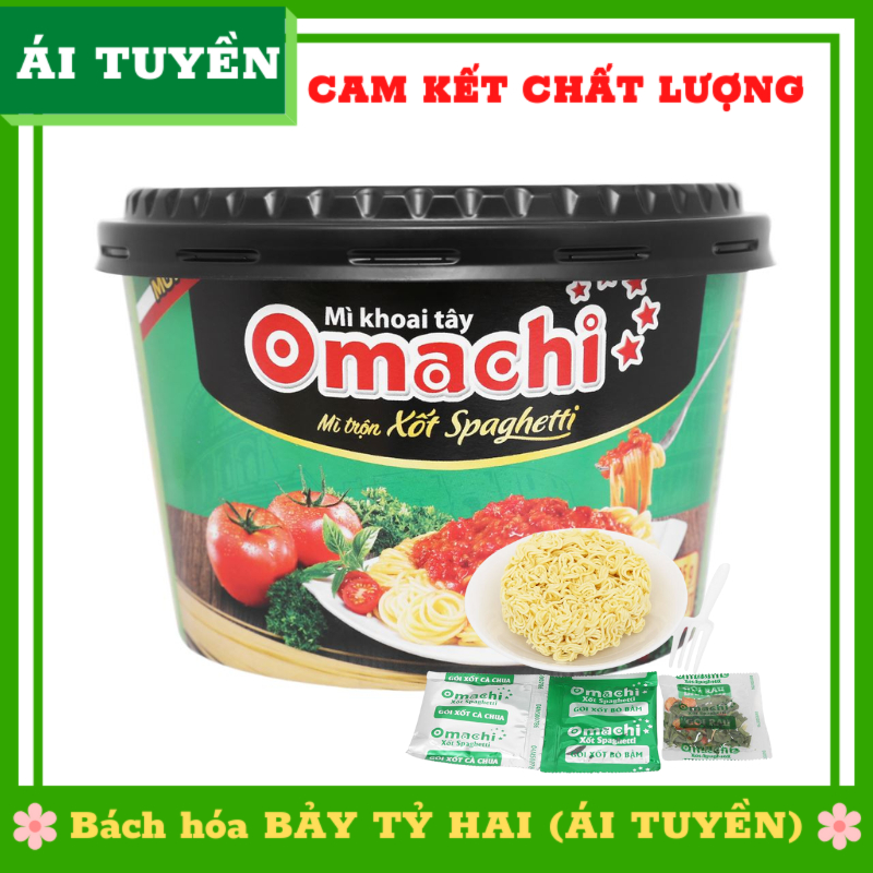 Thùng 12 tô Mì trộn Omachi xốt Spaghetti x105g