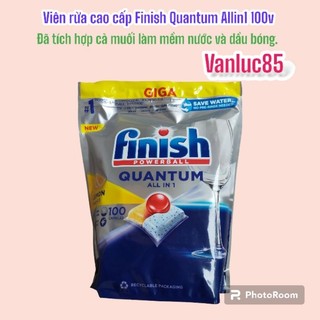 Viên rửa bát cao cấp Finish Quantum Allin1 100 viên