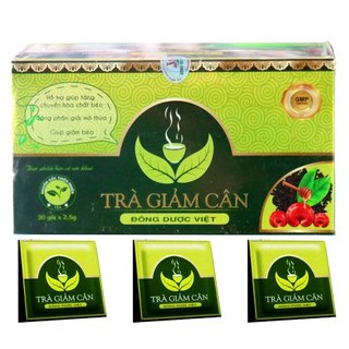 Trà giảm cân đông dược Việt - Hỗ trợ giúp chuyển hóa chất béo, giảm mỡ thừa, giảm cân hiệu quả (Hộp 30 gói)