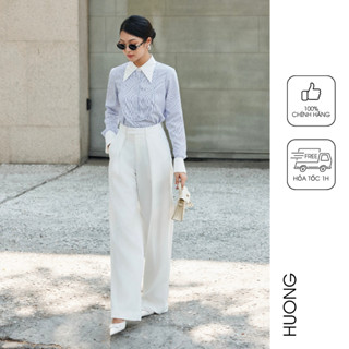 Quần suông ống đứng trắng HUONG BOUTIQUE HBQ123
