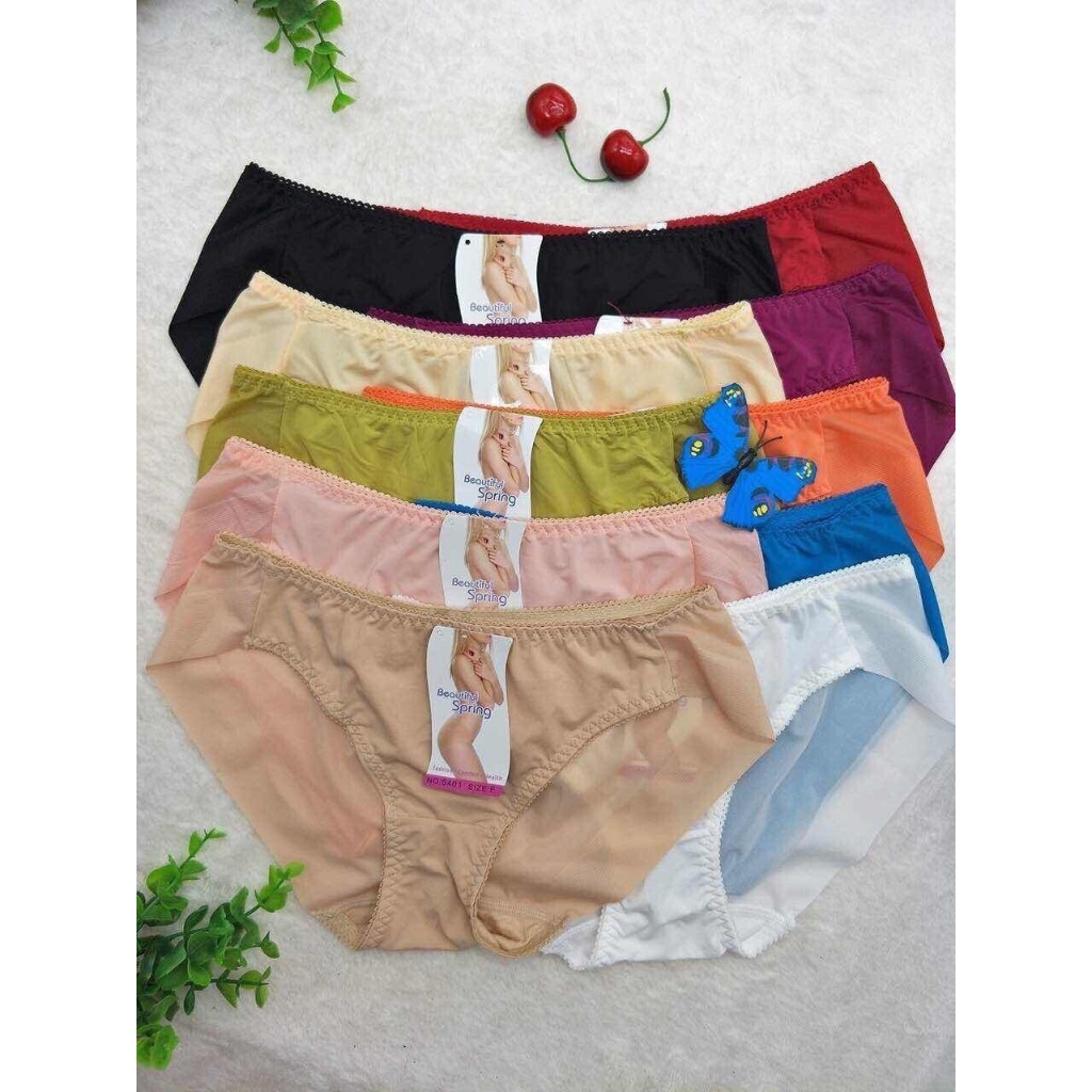 Combo 5 quần lót nữ lưới trơn Beautiful Spring 5401