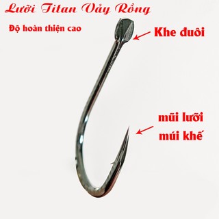 Lưỡi Câu Cá TITAN Vảy Rồng, size Chép, Trắm ( 20 Chiếc)