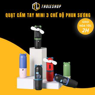 Quạt Phun Sương Làm Mát Mini Cầm Tay 3 Chế Độ Gió Có thể Sạc USB Tholeshop 11580