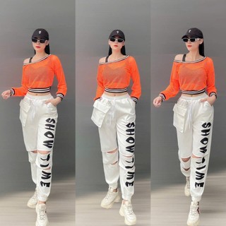 Áo lưới lệch vai,áo tập aerobic, zumba, dân vũ, shuffl dance